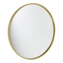 Fragix Boston Wandspiegel Rond - Goud - Metaal - Ø60cm - Industrieel