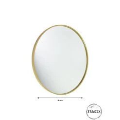 Fragix Boston Wandspiegel Rond - Goud - Metaal - Ø75cm - Industrieel -Home Decoration Store 1000032452 0102