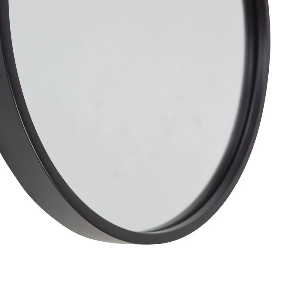 Fragix Boston Wandspiegel Rond - Zwart - Metaal - Ø75cm - Industrieel 2 Fragix Boston Wandspiegel Rond - Zwart - Metaal - Ø75cm - Industrieel - Afbeelding 2