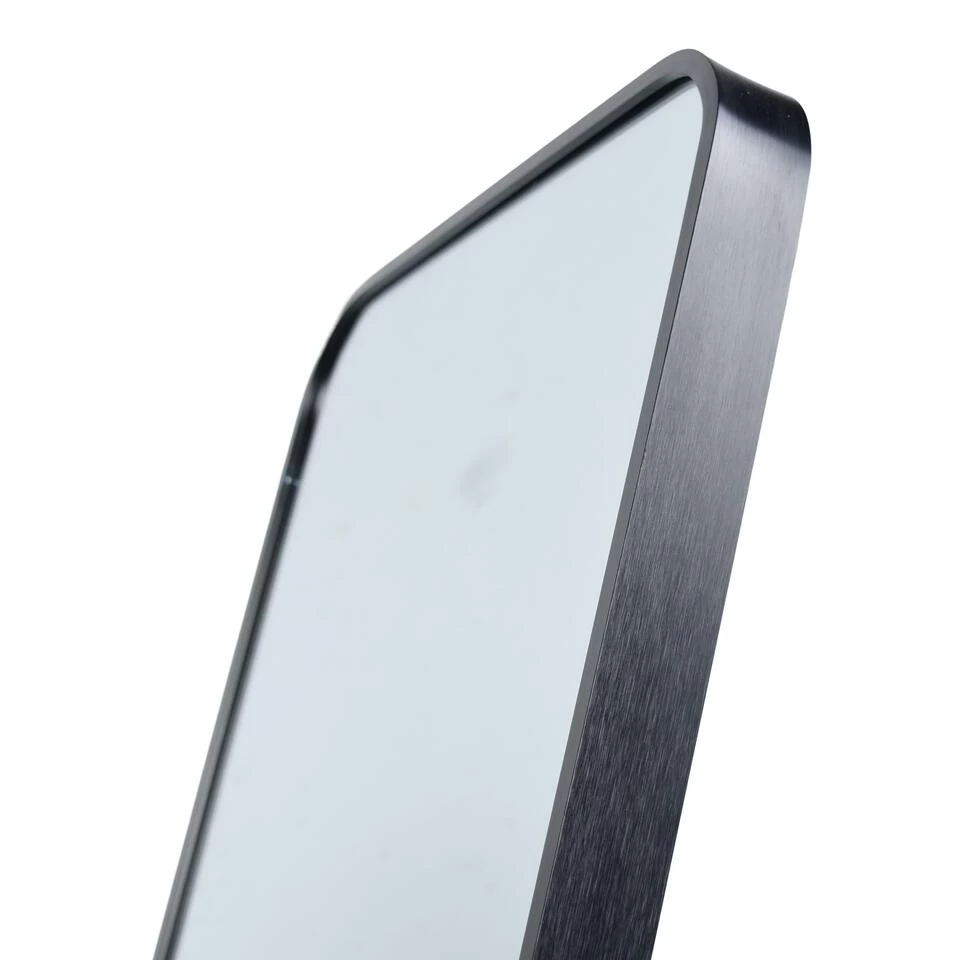 Fragix Alux Passpiegel Staand/hangend - Zwart - Aluminium - 150x40 2 Fragix Alux Passpiegel Staand/hangend - Zwart - Aluminium - 150x40 - Afbeelding 2