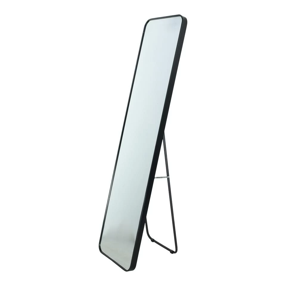 Fragix Alux Passpiegel Staand/hangend - Zwart - Aluminium - 150x40 1 Fragix Alux Passpiegel Staand/hangend - Zwart - Aluminium - 150x40