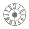 Orange85 Wandklok Industrieel Rond 36,5 X 4 X 36,5 Cm Grijs Modern Romeinse