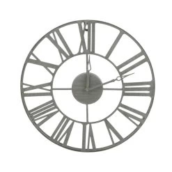 Orange85 Wandklok Industrieel Rond 36,5 X 4 X 36,5 Cm Grijs Modern Romeinse