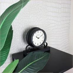 MISOU Klassieke Tafelklok Zwart 23 Cm 1x AA Batterij Niet Meegeleverd -Home Decoration Store 1000033254 0110