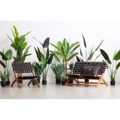 WOOOD Bananenplant Kunstplant - Groen - 97x138x95 -Home Decoration Store 1000033523 0102