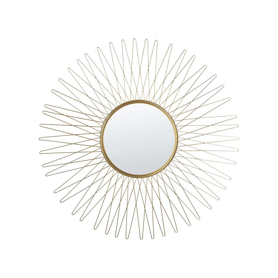 Beliani Wandspiegel SAUMUR - Goud Ijzer, Glas 1 Beliani Wandspiegel SAUMUR - Goud Ijzer, Glas