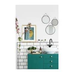 Merkloos Spiegels - Set Van 3 - Glas/Metaal - Zwart 5 Merkloos Spiegels - Set Van 3 - Glas/Metaal - Zwart -Home Decoration Store 1000033928 0102