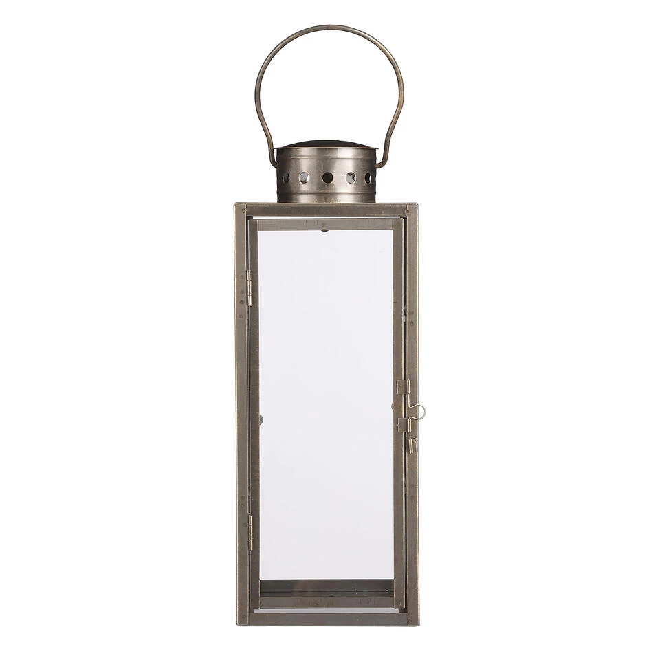 Mica Decorations Arzilla Lantaarn - L13,5 X B13 X H34,5 Cm - Goud 2 Mica Decorations Arzilla Lantaarn - L13,5 X B13 X H34,5 Cm - Goud - Afbeelding 2