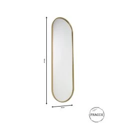 Fragix Boston Passpiegel Ovaal - Goud - Metaal - 130x40 -Home Decoration Store 1000034325 0103