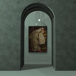 Walljar - Breitner - Meisje In Witte Kimono - Poster Met Lijst / 70 X 100 Cm -Home Decoration Store 1000036806 0102