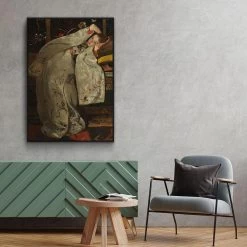 Walljar - Breitner - Meisje In Witte Kimono - Poster Met Lijst / 70 X 100 Cm -Home Decoration Store 1000036806 0103