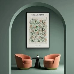 Walljar - William Morris - Jasmine - Poster Met Lijst / 40 X 60 Cm -Home Decoration Store 1000036865 0102