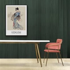 Walljar - Katsushika Hokusai - Woman - Poster Met Lijst / 40 X 60 Cm -Home Decoration Store 1000036866 0103