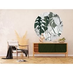 Sanders & Sanders Zelfklevende Behangcirkel - Tropische Jungle Bladeren -Home Decoration Store 1000037759 0102