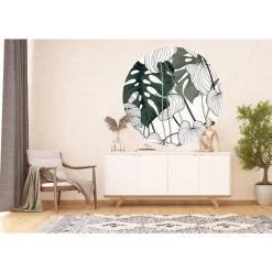 Sanders & Sanders Zelfklevende Behangcirkel - Tropische Jungle Bladeren -Home Decoration Store 1000037759 0103