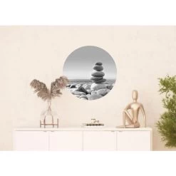 Sanders & Sanders Zelfklevende Behangcirkel - Gestapelde Kiezelstenen - Grijs 5 Sanders & Sanders Zelfklevende Behangcirkel - Gestapelde Kiezelstenen - Grijs -Home Decoration Store 1000037762 0102