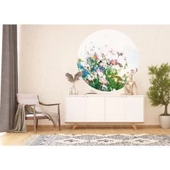 Sanders & Sanders Zelfklevende Behangcirkel - Veldbloemen -Home Decoration Store 1000037786 0103