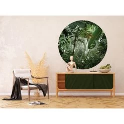 Sanders & Sanders Zelfklevende Behangcirkel - Tropische Jungle Bladeren - Groen -Home Decoration Store 1000037807 0102