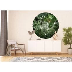 Sanders & Sanders Zelfklevende Behangcirkel - Tropische Jungle Bladeren - Groen -Home Decoration Store 1000037807 0103