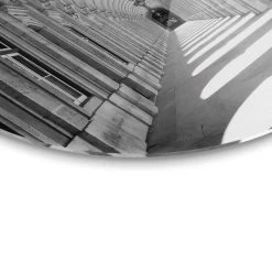 Plexiglasschilderij Portaal Ø 50 Cm Zwart-Wit -Home Decoration Store 1000038160 0103