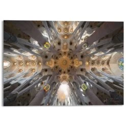 Plexiglasschilderij Sagrada Familia 100x140 Cm Bont