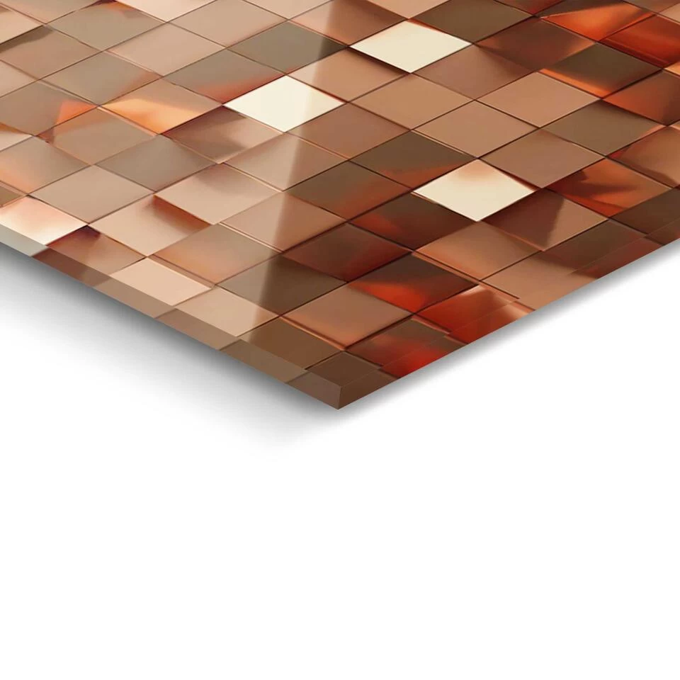 Plexiglasschilderij Kubistisch Goud 100x140 Cm Goudkleurig 4 Plexiglasschilderij Kubistisch Goud 100x140 Cm Goudkleurig - Afbeelding 4