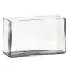 Hakbijl Glass Vaas - Transparant - Rechthoek - Glas - 25 X 10 X 15 Cm