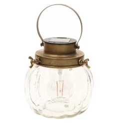 Anna's Collection Lantaarn - Solar - Glas - Met Hengsel - 15 Cm