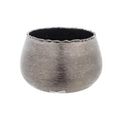 Cosy @ Home Waxinelichthouder - Zilver Met Zwart - Aluminium - 10 Cm