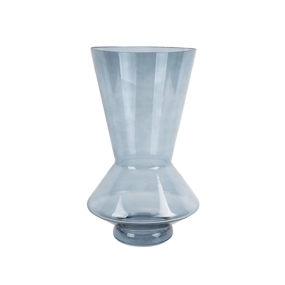 PRESENT TIME Vaas Glow - Glas Donkerblauw - Large - 17x28cm 1 PRESENT TIME Vaas Glow - Glas Donkerblauw - Large - 17x28cm
