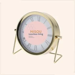 Orange85 Tafelklok Goud Metaal 16 Cm Klokken Binnen Decoratieve Accessoires -Home Decoration Store 1000040315 0110