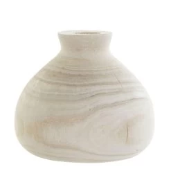 Items Vaas - Hout - Bruin - 18 X 16 Cm