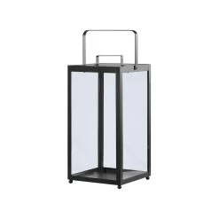 Beliani Windlichtzuilen LEPAR - Zwart Ijzer