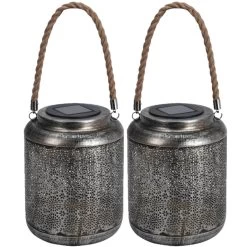 Merkloos Bellatio Design Lantaarn - Solar - Antraciet - Metaal - Bloem - 22 Cm 5 Merkloos Bellatio Design Lantaarn - Solar - Antraciet - Metaal - Bloem - 22 Cm -Home Decoration Store 1000042816 0102