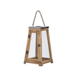 Beliani Windlichtzuilen PULAU - Bruin Dennenhout