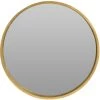 Merkloos Wandspiegel - Rond - Hout - Goudkleurig - 50 Cm