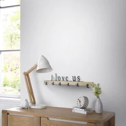 Art For The Home - Metal Art Met Hout - I Love Us - 12x71 Cm -Home Decoration Store 1000043205 0102