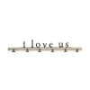 Art For The Home - Metal Art Met Hout - I Love Us - 12x71 Cm