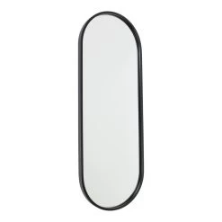 Fragix Boston Spiegel Ovaal - Zwart - 80x30