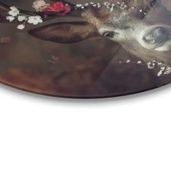 Plexiglasschilderij Hert Ø 70 Cm Bruin -Home Decoration Store 1000047119 0103