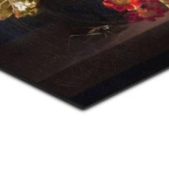 Alu-Dibond De Heem Bloemen 140x100 Cm Zwart -Home Decoration Store 1000047129 0103
