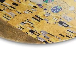 Plexiglasschilderij Klimt De Kus Ø 50 Cm Goudkleurig -Home Decoration Store 1000047168 0103