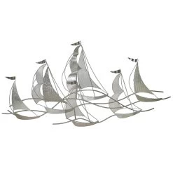 Beliani Wanddecoratie AMERICIUM - Zilver Metaal