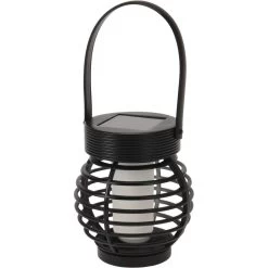 Merkloos Trendoz Lantaarn - Solar - LED - Zwart - 11 Cm