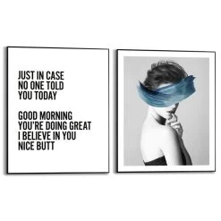 Set Poster Met Lijst - Nice And Blue