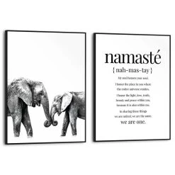 Set Poster Met Lijst - Loving Namasté