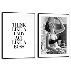 Set Poster Met Lijst - Pasta Lady