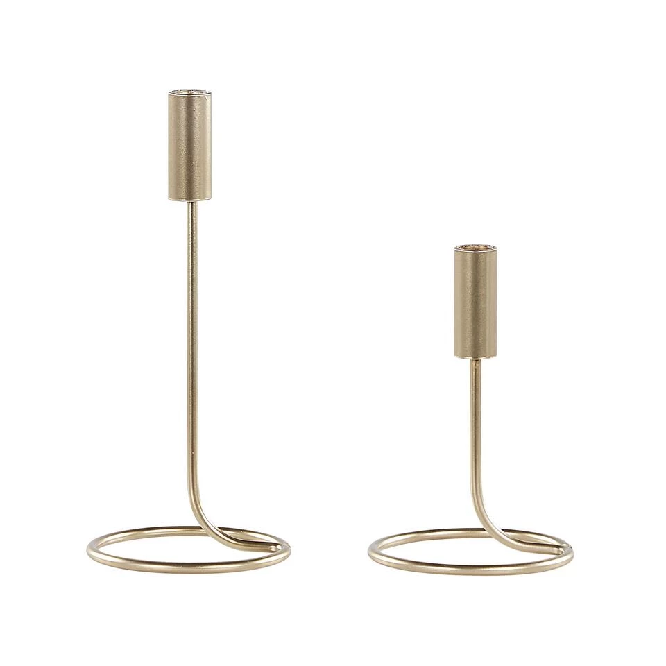 Beliani Kandelaar BUNYU - Goud Ijzer 1 Beliani Kandelaar BUNYU - Goud Ijzer