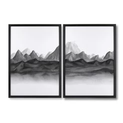 Art For The Home - Print In Frame Set Van 2 - Aquarel Landschap -