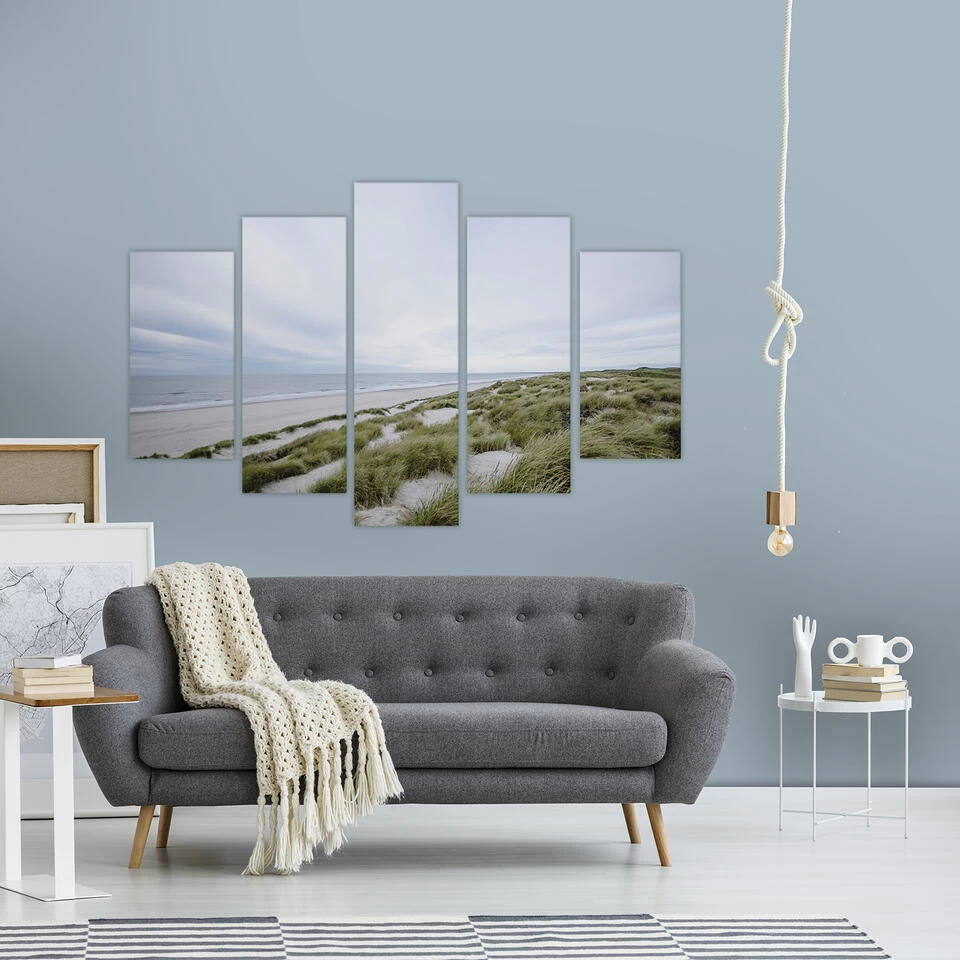 Art For The Home - Canvas Set Van 5 - Beach View - 100x150cm 2 Art For The Home - Canvas Set Van 5 - Beach View - 100x150cm - Afbeelding 2